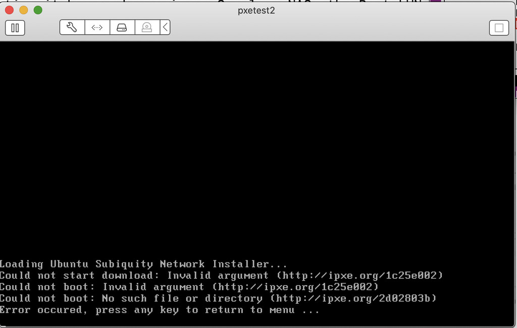 Failed netboot.xyz install